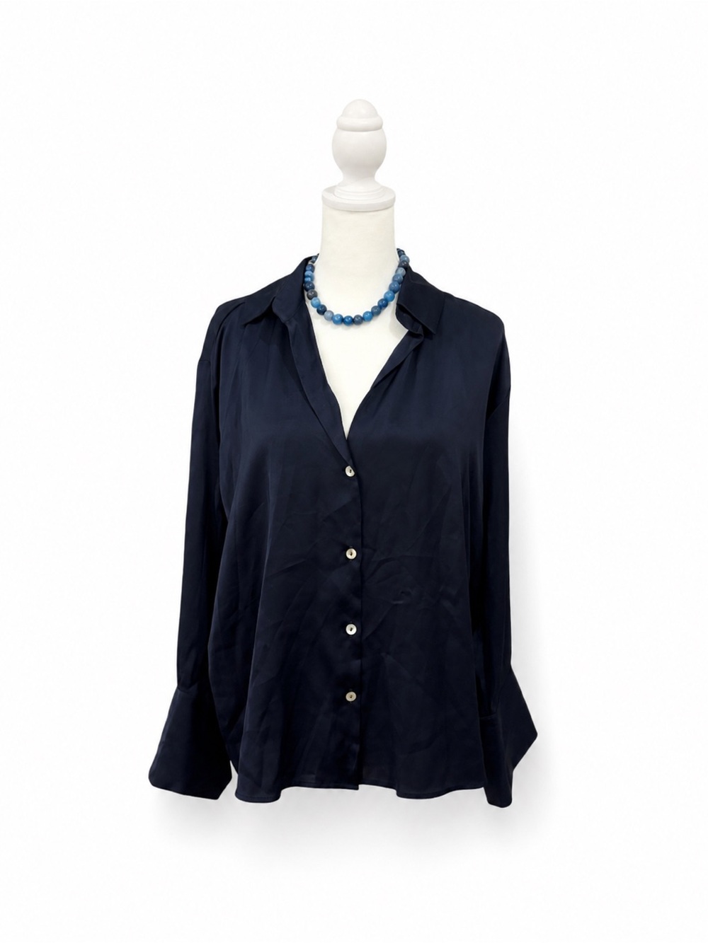 Zara Navy Button Down Shirt